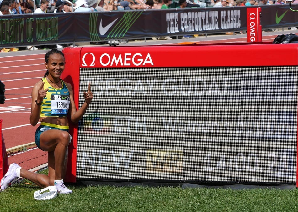 Gudaf Tsegay phá kỷ lục thế giới 5000m nữ