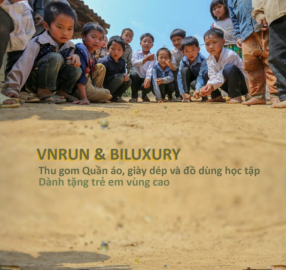 VnRun cùng Biluxury quyên góp vật phẩm đồ dùng học tập quần áo tặng trẻ em vùng cao hoàn cảnh khó khăn
