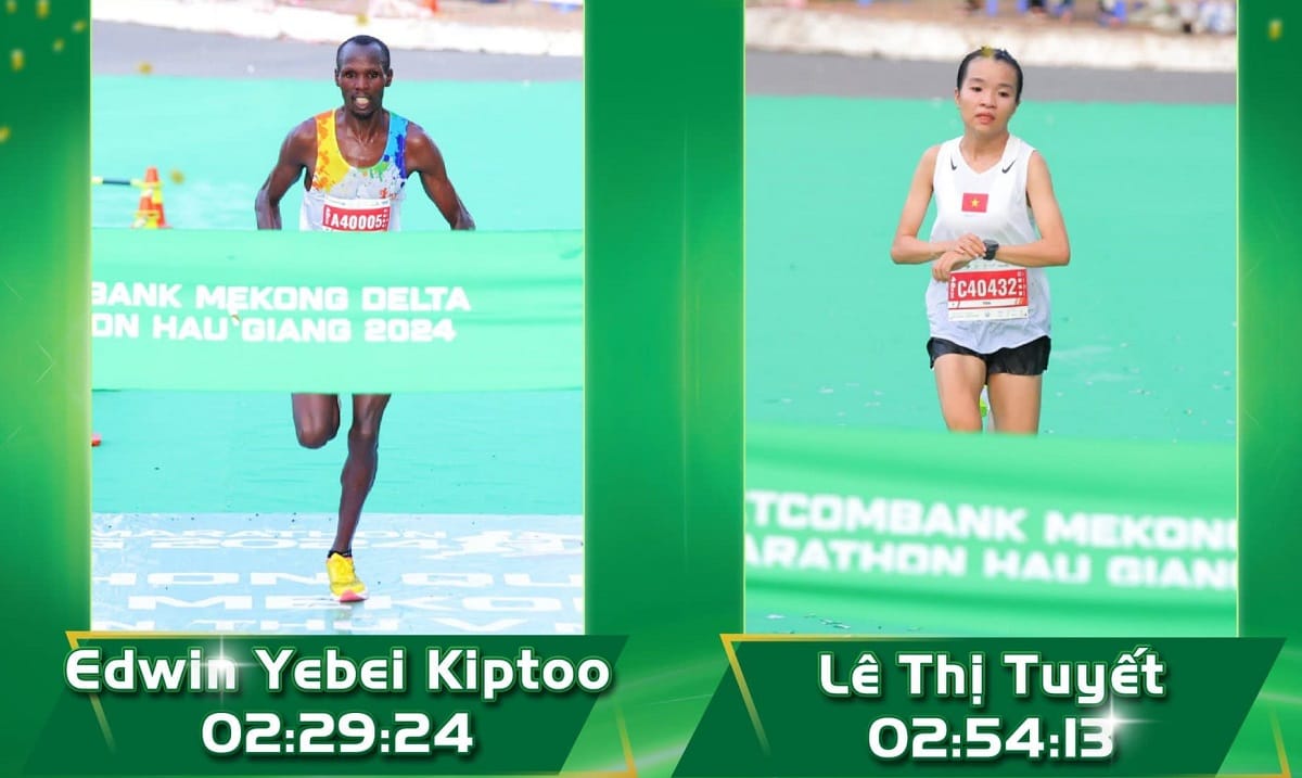 Hoàng Nguyên Thanh về nhì giải Mekong Delta Marathon 2024