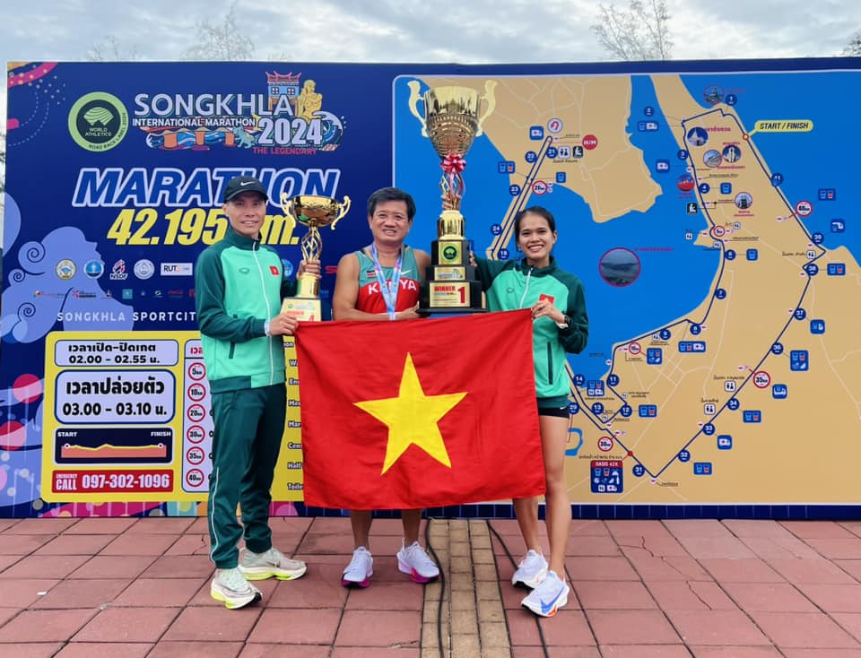 Phạm Thị Hồng Lệ vô địch giải Songkhla International Marathon 2024