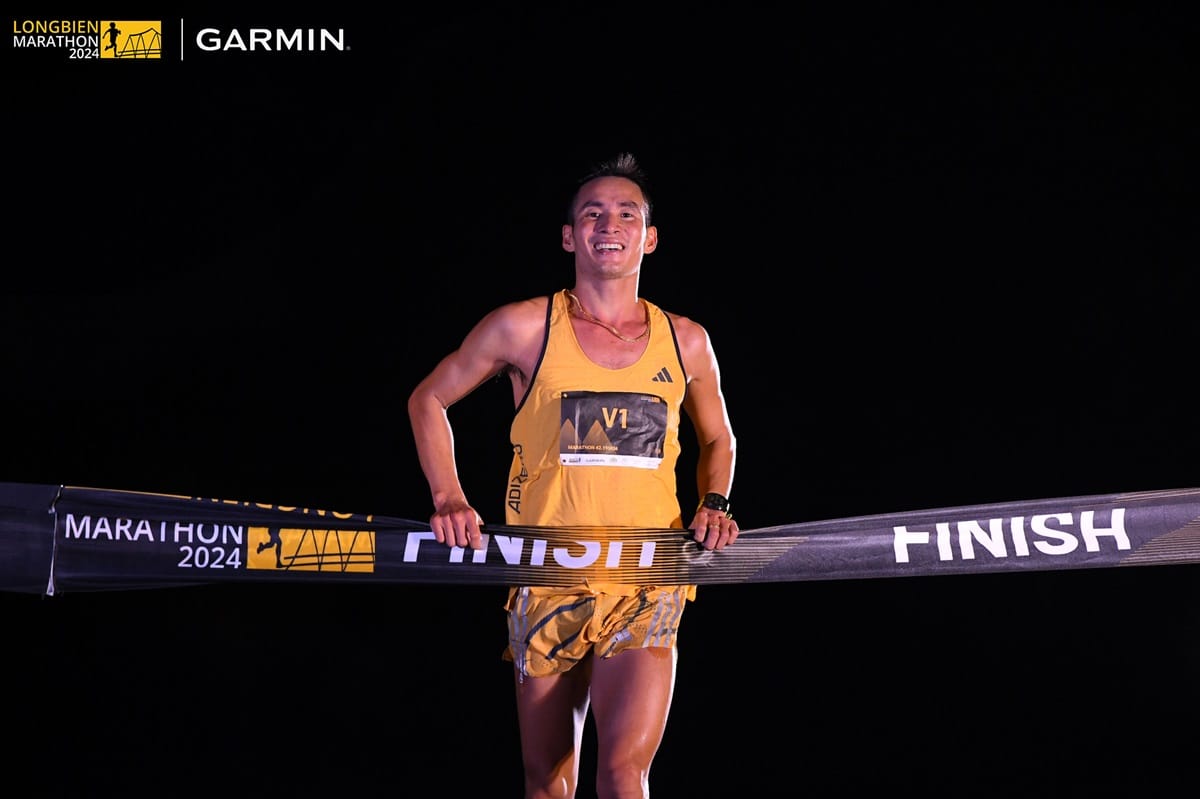 Phạm Tiến Sản phá kỷ lục giải Long Biên Marathon 2024