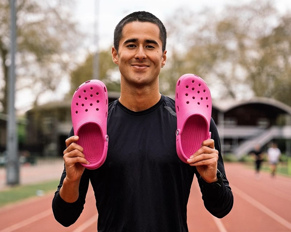 Kỷ lục thế giới chạy marathon bằng dép Crocs lại phá